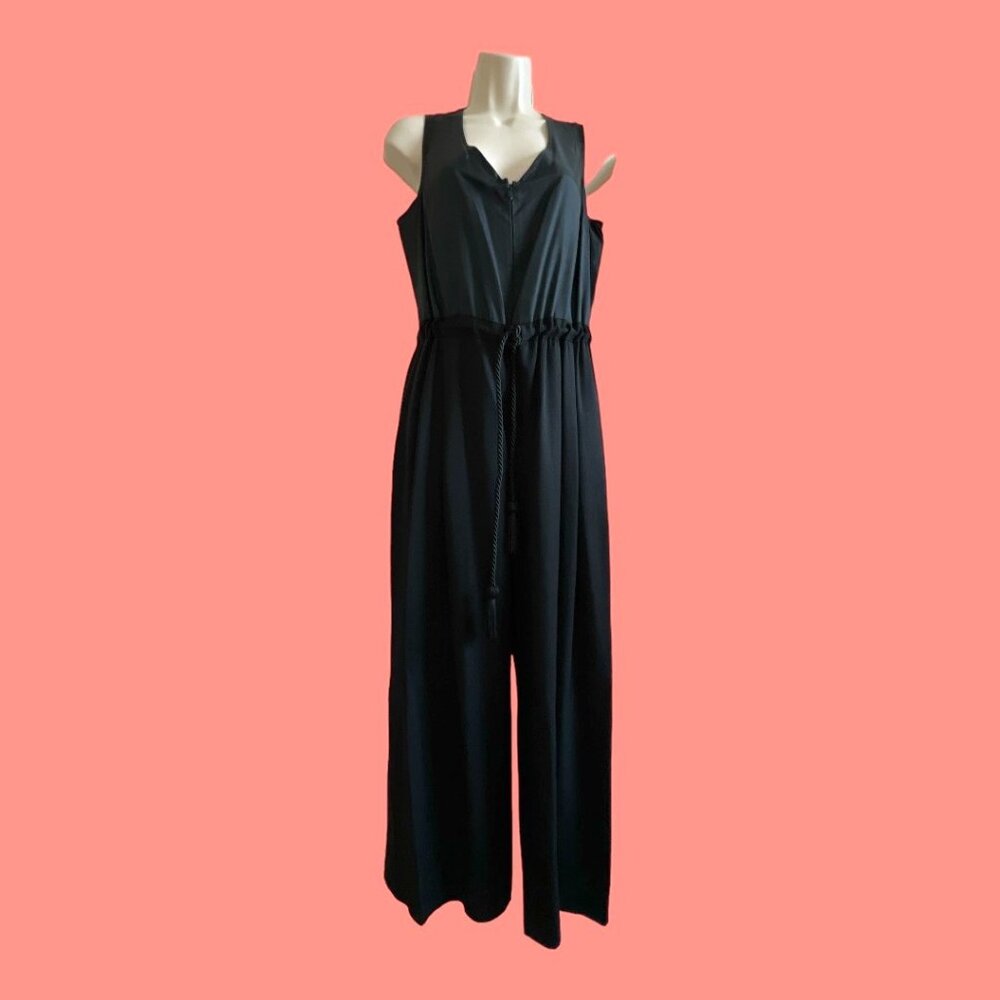 JS Collection Jumpsuit Sleeveless Wide Leg Black Size 10